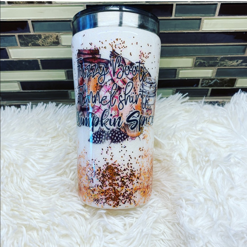 Fall Glitter Tumbler